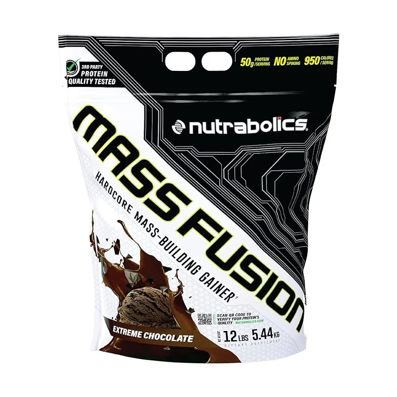 Nutrabolics Mass Fusion - Hardcore Mass-Building Gainer - Extreme Chocolate