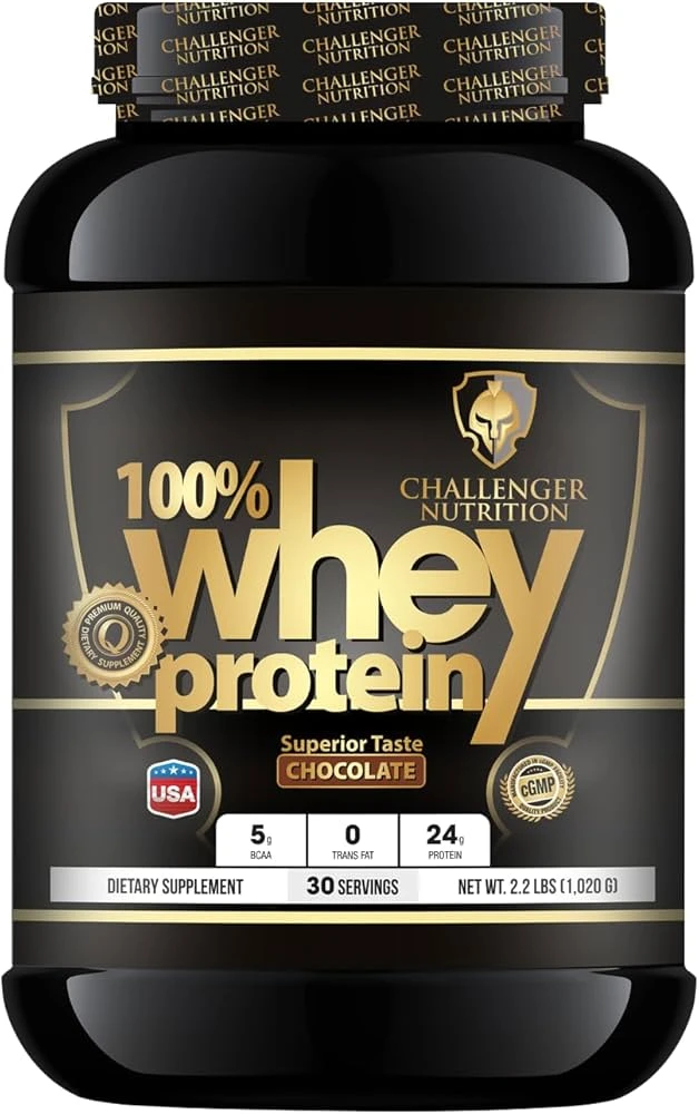 Challenger Nutrition - 100% Whey Protein - Chocolate Flavor - 2.2 Lbs (1,020 g)
