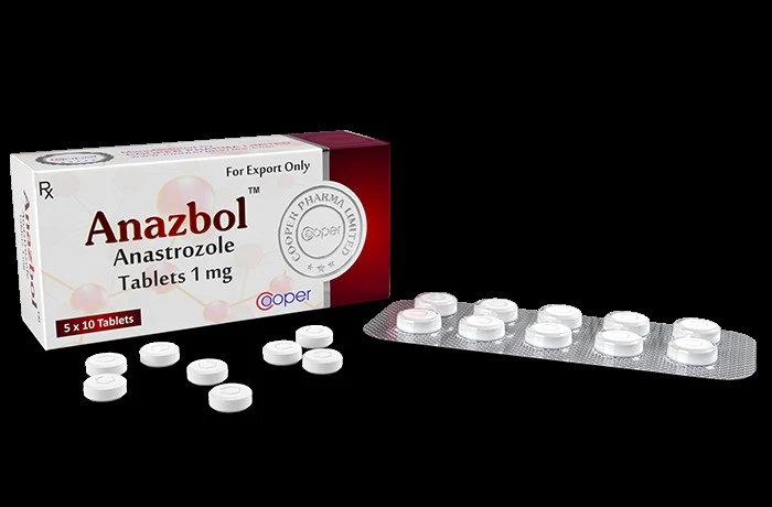 Cooper Pharma - Anazbol (Anastrozole Tablets) - 1mg - 50 Tablets (5 x 10 Blisters)