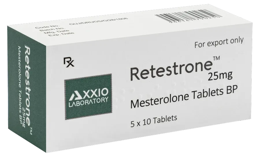 Axxio Laboratory - Retestrone (Mesterolone) - 25mg - 50 Tablets (5 x 10 Tablets)
