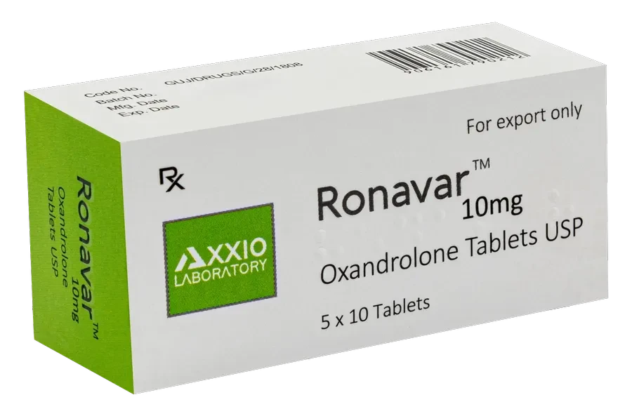 Axxio Laboratory - Ronavar (Oxandrolone) - 10mg - 50 Tablets (5 x 10 Tablets)